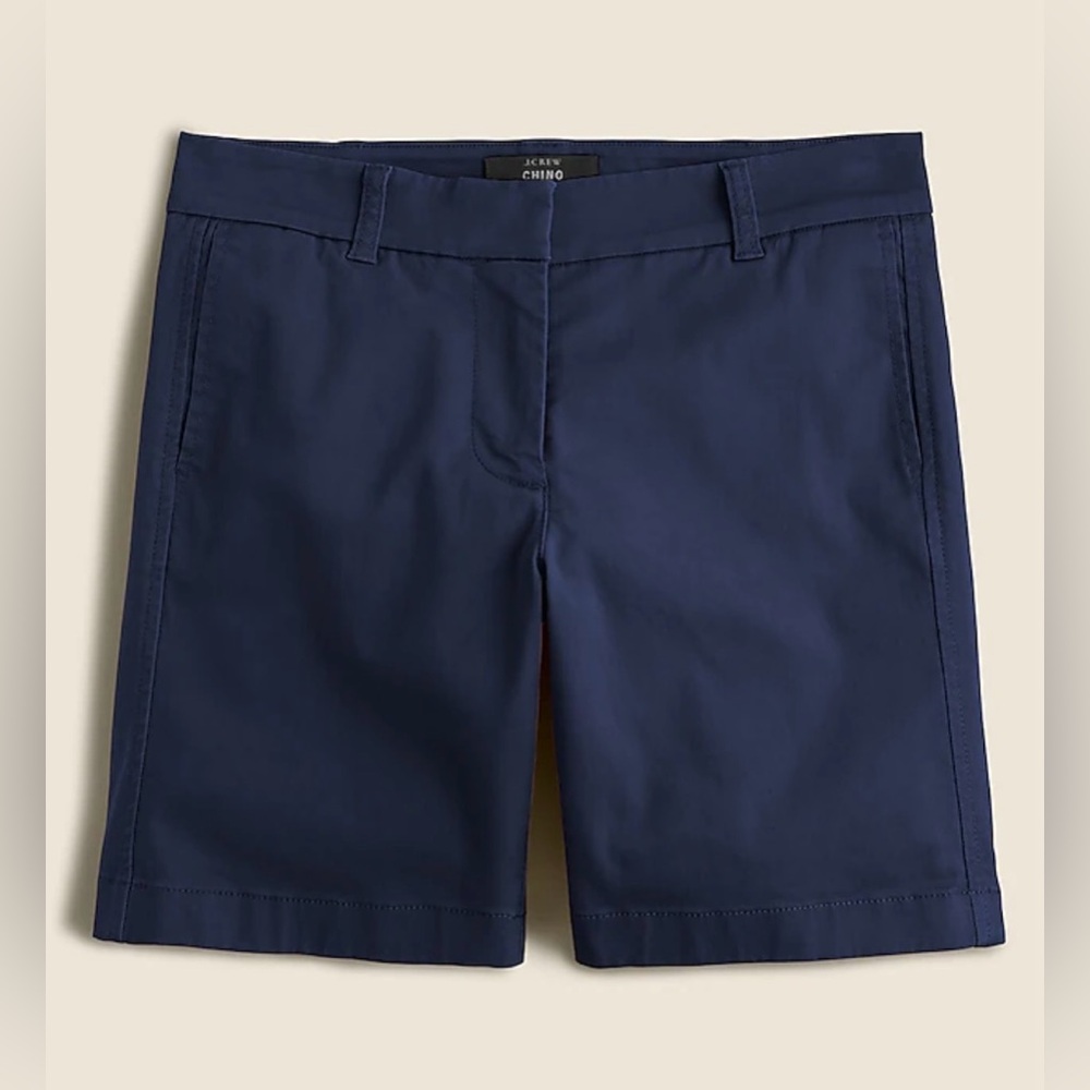 J.Crew 7" Stretch Chino Short For Women in navy